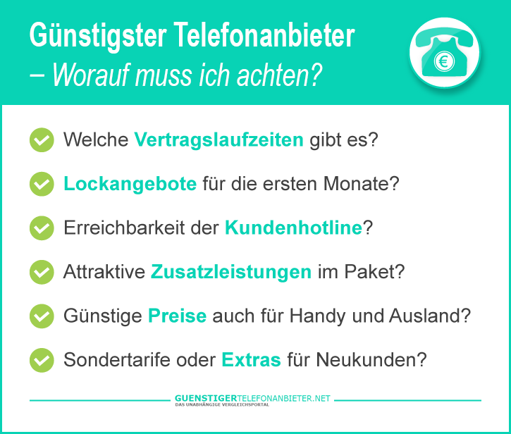 Günstigster Telefonanbieter