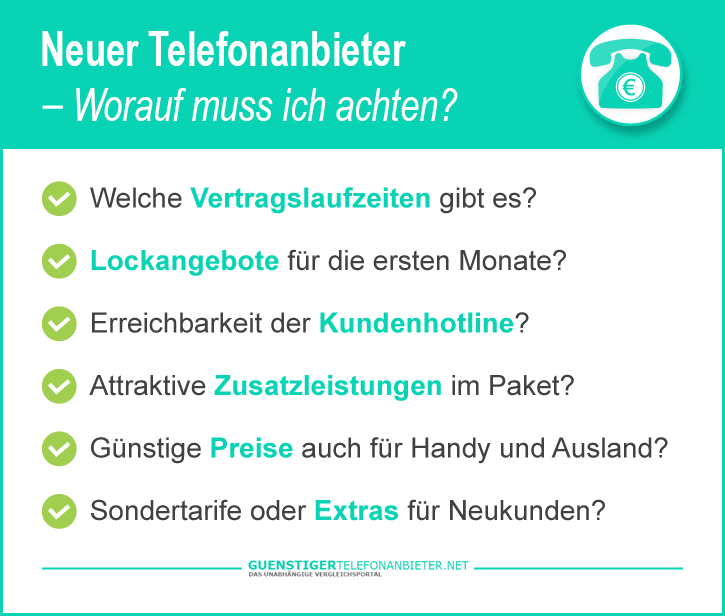 Neuer Telefonanbieter