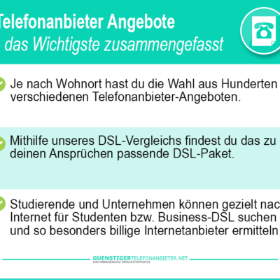 Telefonanbieter Angebote 2026 – garantiert günstige Tarife für DSL & Telefon