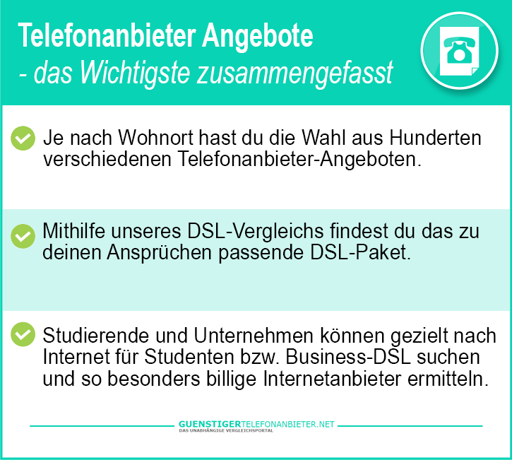 Telefonanbieter Angebote