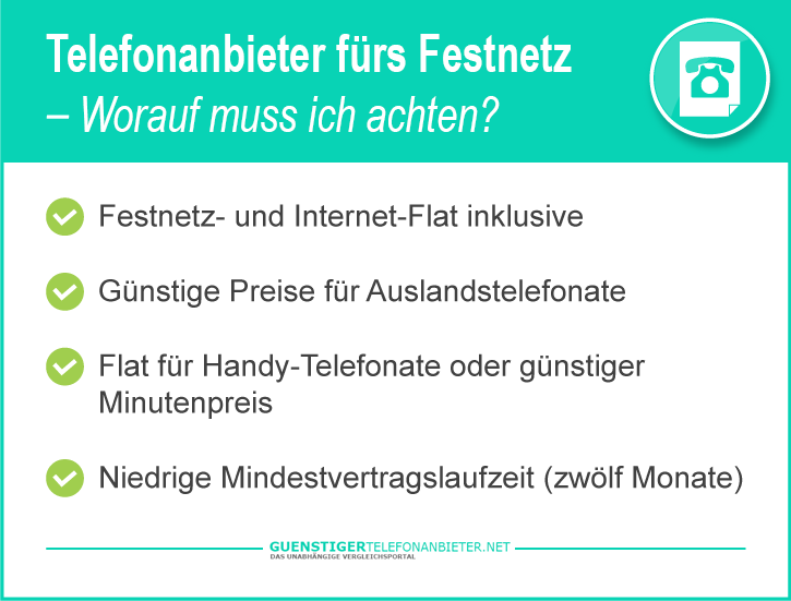 Telefonanbieter Festnetz was beachten
