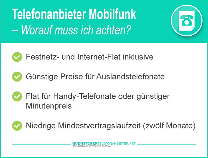 Telefonanbieter Mobilfunk