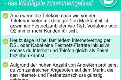 Übersicht Telefonanbieter: Festnetz, Internet und Mobilfunk im Vergleich